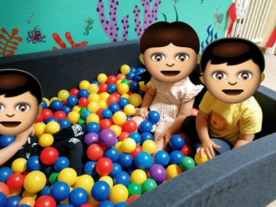 Bunte Bälle gehen immer ;)