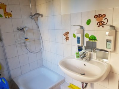 Unser Waschplatz Badezimmer